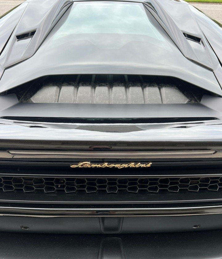 ChromeKarats gold plating work — Lamborghini Hood — Wide Shot